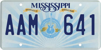 MS license plate AAM641