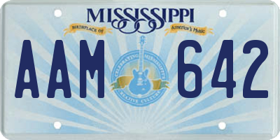 MS license plate AAM642