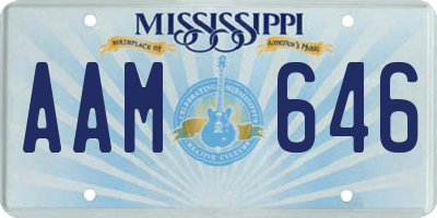 MS license plate AAM646