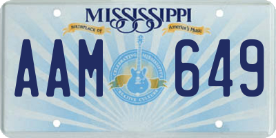 MS license plate AAM649