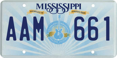 MS license plate AAM661