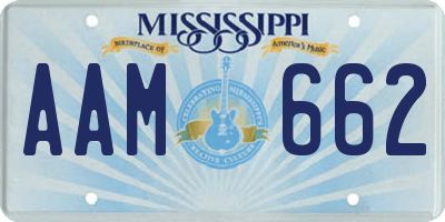 MS license plate AAM662