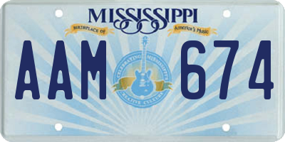 MS license plate AAM674