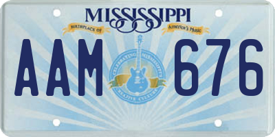 MS license plate AAM676