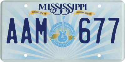 MS license plate AAM677