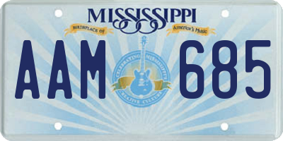 MS license plate AAM685