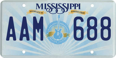 MS license plate AAM688