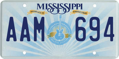 MS license plate AAM694