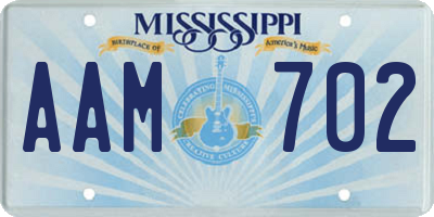 MS license plate AAM702