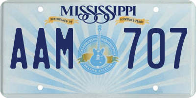 MS license plate AAM707