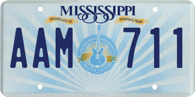 MS license plate AAM711