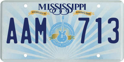 MS license plate AAM713