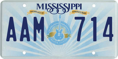 MS license plate AAM714