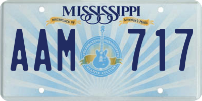 MS license plate AAM717