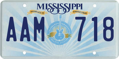 MS license plate AAM718