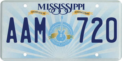 MS license plate AAM720