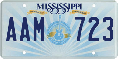 MS license plate AAM723