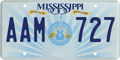 MS license plate AAM727