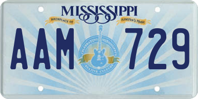 MS license plate AAM729