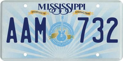 MS license plate AAM732