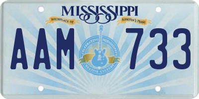 MS license plate AAM733