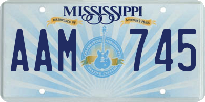 MS license plate AAM745