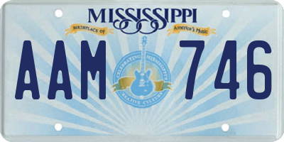 MS license plate AAM746