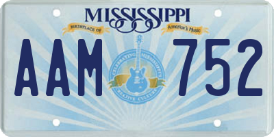 MS license plate AAM752