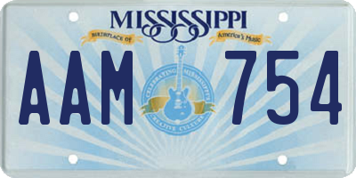 MS license plate AAM754