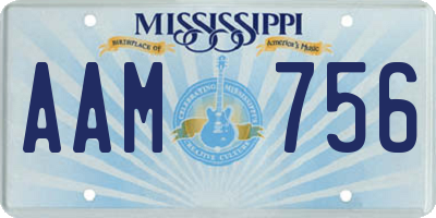 MS license plate AAM756