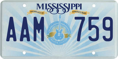 MS license plate AAM759