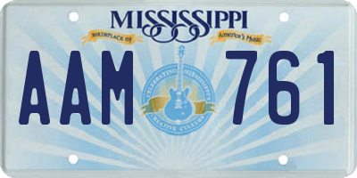 MS license plate AAM761