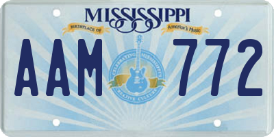 MS license plate AAM772