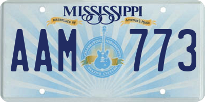 MS license plate AAM773