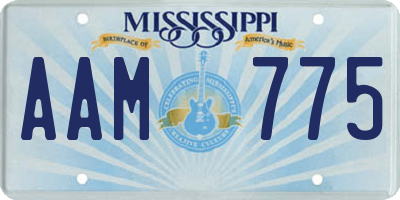 MS license plate AAM775