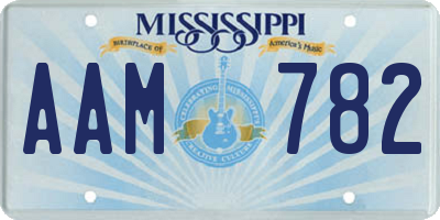 MS license plate AAM782