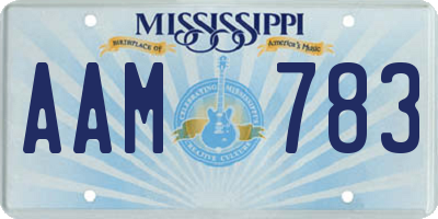 MS license plate AAM783