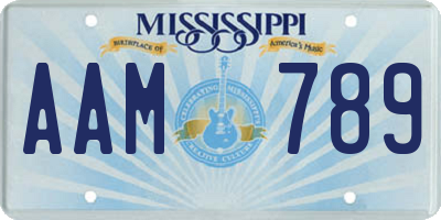 MS license plate AAM789