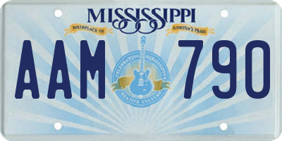 MS license plate AAM790