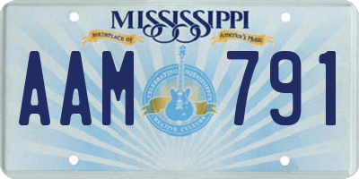 MS license plate AAM791