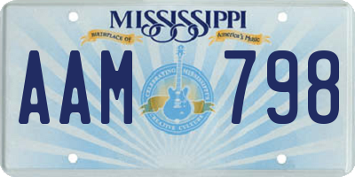 MS license plate AAM798