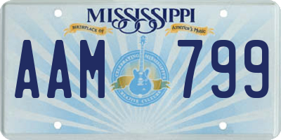 MS license plate AAM799