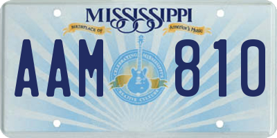 MS license plate AAM810