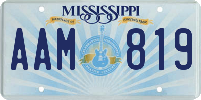 MS license plate AAM819