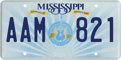 MS license plate AAM821