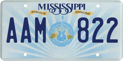 MS license plate AAM822