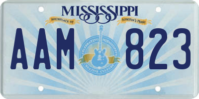 MS license plate AAM823