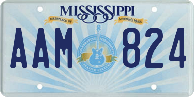 MS license plate AAM824