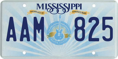 MS license plate AAM825