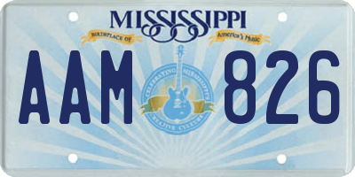 MS license plate AAM826